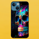 Чехол для APPLE IPHONE 15 2D пластиковый с черными силиконовыми бортиками SKULL 52720 фото