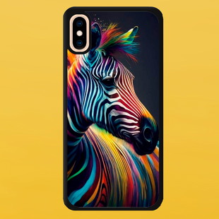 Чохол для APPLE IPHONE XS MAX 2D пластиковий з чорними силіконовими бортиками ZEBRA 51104 фото