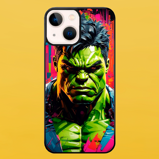Чехол для APPLE IPHONE 13 MINI 2D пластиковый с черными силиконовыми бортиками HULK 55012 фото