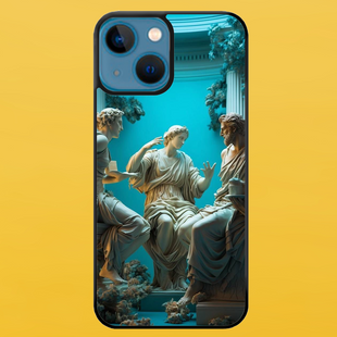 Чехол для APPLE IPHONE 13 2D пластиковый с черными силиконовыми бортиками SCULPTURE 57113 фото