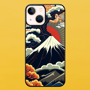 Чехол для APPLE IPHONE 15 PLUS 2D пластиковый с черными силиконовыми бортиками MOUNTAINS 52221 фото