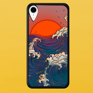 Чехол для APPLE IPHONE XR 2D пластиковый с черными силиконовыми бортиками TSUNAMI 51605 фото