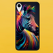 Чехол для APPLE IPHONE XR 2D пластиковый с черными силиконовыми бортиками ZEBRA 51105 фото