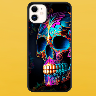 Чохол для APPLE IPHONE 11 2D пластиковий з чорними силіконовими бортиками SKULL 52706 фото