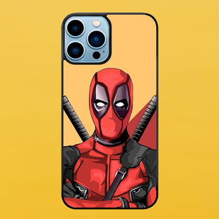 Чохол для APPLE IPHONE 13 PRO MAX 2D пластиковий з чорними силіконовими бортиками DEADPOOL 53415 фото