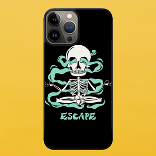 Чехол для APPLE IPHONE 13 PRO MAX 2D пластиковый с черными силиконовыми бортиками ESCAPE 55915 фото