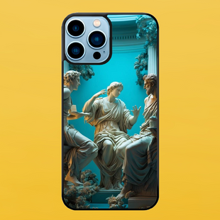 Чехол для APPLE IPHONE 13 PRO MAX 2D пластиковый с черными силиконовыми бортиками SCULPTURE 57115 фото