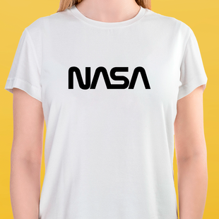 Футболка біла жіноча NASA 3084 фото