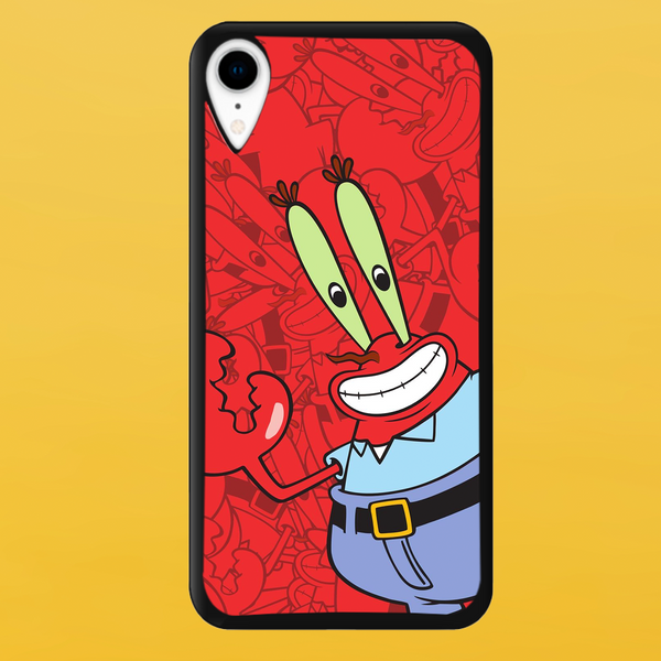 Чохол для APPLE IPHONE XR 2D пластиковий з чорними силіконовими бортиками Mr Krabs 52305 фото