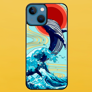 Чехол для APPLE IPHONE 15 PLUS 2D пластиковый с черными силиконовыми бортиками WHALE 55121 фото