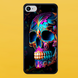 Чохол для APPLE IPHONE 7/8/SE 2020 2D пластиковий з чорними силіконовими бортиками SKULL 52701 фото