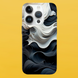 Чехол для APPLE IPHONE 16 PRO силиконовый прозрачный BLACK/WHITE 54025 фото