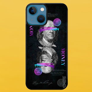 Чехол для APPLE IPHONE 15 PLUS 2D пластиковый с черными силиконовыми бортиками MONEY 54921 фото