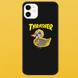 Чехол для APPLE IPHONE 11 2D пластиковый с черными силиконовыми бортиками THRASHER 55806 фото
