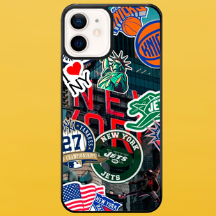 Чохол для APPLE IPHONE 12 MINI 2D пластиковий з чорними силіконовими бортиками NY 54409 фото