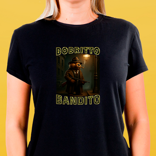 Футболка чорна жіноча BOBRITO BANDITO 30198 фото