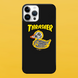Чохол для APPLE IPHONE 15 PRO 2D пластиковий з чорними силіконовими бортиками THRASHER 55822 фото