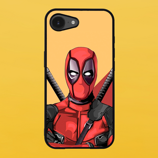 Чохол для APPLE IPHONE 16e 2D пластиковий з чорними силіконовими бортиками DEADPOOL 53427 фото