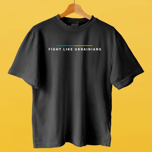Футболка чорна жіноча FIGHT LIKE UKRAINIANS 3051 фото