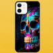 Чохол для APPLE IPHONE 12 2D пластиковий з чорними силіконовими бортиками SKULL 52710 фото