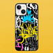 Чехол для APPLE IPHONE 14 PLUS 2D пластиковый с черными силиконовыми бортиками GRAFFITI 54317 фото