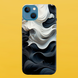 Чехол для APPLE IPHONE 15 PLUS силиконовый прозрачный BLACK/WHITE 54021 фото